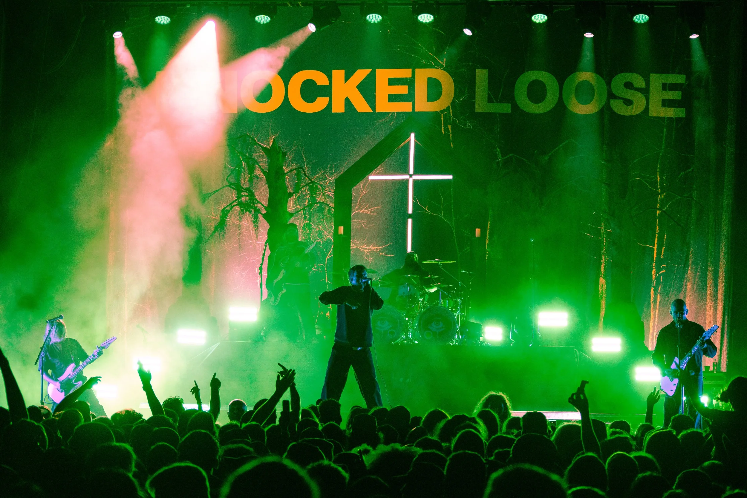 Knocked Loose performing live on stage
